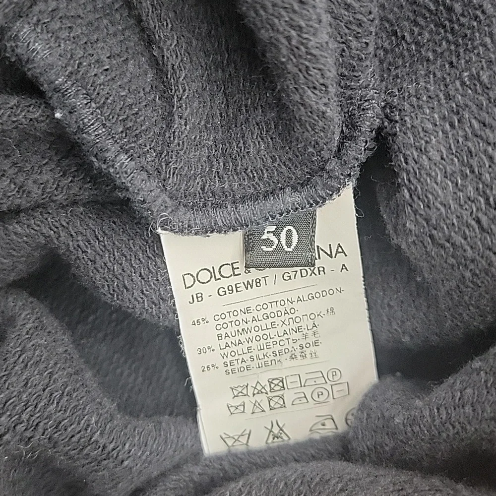 Men's Dolce & Gabbana Made in Italy Navy Crewneck Two-Tone Sweatshirt Large $500 - Picture 7 of 7